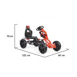 Kart cu pedale BYOX Adrenaline PVC - 1504 rosu
