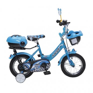 Bicicleta pentru copii 1282 cu roti ajutatoare 12inch Racer Blue 