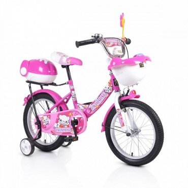 Bicicleta pentru copii cu roti ajutatoare 1682 Racer Pink 16 inch 