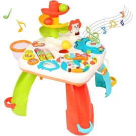 Masuta de joaca pentru bebelusi cu turn si bile colorate Activity Table
