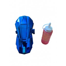 Lansator de jucarie pentru baloane de sapun Iron Man- Albastru