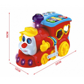 Trenulet educativ cu forme, sunete si lumini Hola Toys 