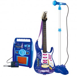 Chitara pentru baieti ROCK cu amplificator, MP3 si microfon 