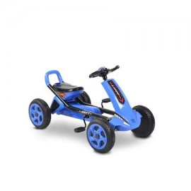 Kart cu pedale pentru copii Drift Moni roti plastic albastru 