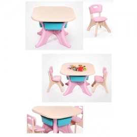 Masuta cu doua scaune Comfort Pink 18109