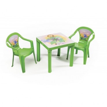 Set masa cu 2 scaune pentru copii Paradiso GREEN