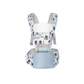 Marsupiu bebe ergonomic 6 in 1 cu scaunel-bleu