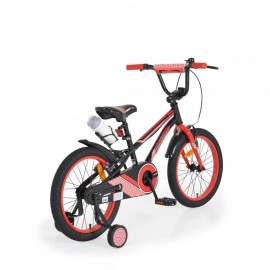Bicicleta cu roti ajutatoare Byox Pixy Red 18 inch 