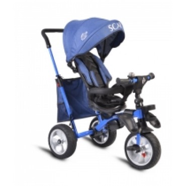 Tricicleta pliabila cu control parental BYOX Scar - albastru