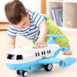 Avion cargo pentru copii cu 6 masinute- bleu